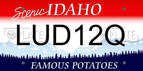 LUD12Q Idaho License Plate