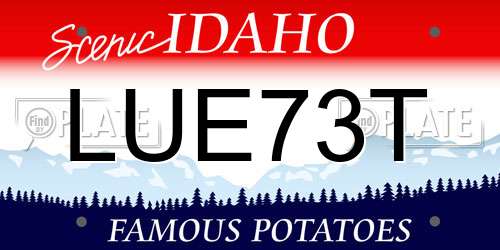LUE73T Idaho License Plate