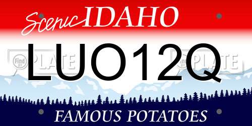 LUO12Q Idaho License Plate