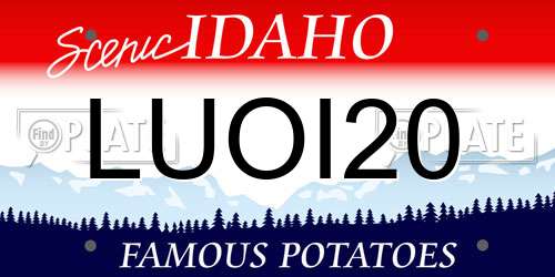 LUOI20 Idaho License Plate
