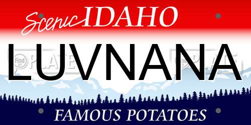 LUVNANA Idaho License Plate
