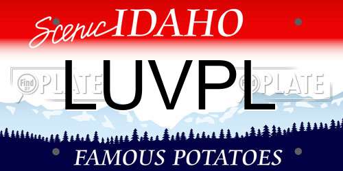 LUVPL Idaho License Plate