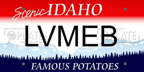 LVMEB Idaho License Plate