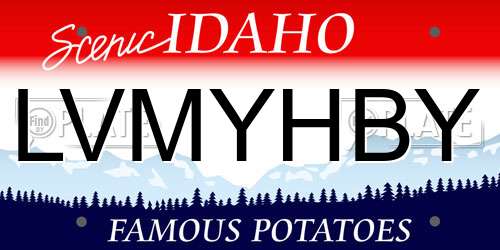 LVMYHBY Idaho License Plate