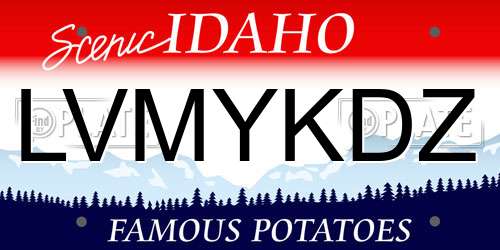 LVMYKDZ Idaho License Plate