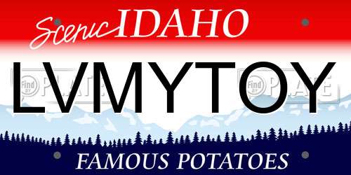 LVMYTOY Idaho License Plate