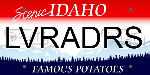 LVRADRS Idaho License Plate