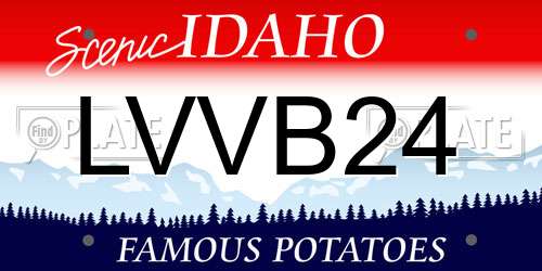 LVVB24 Idaho License Plate