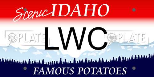 LWC Idaho License Plate