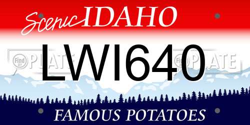 LWI640 Idaho License Plate