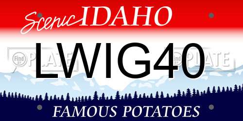 LWIG40 Idaho License Plate