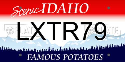 LXTR79 Idaho License Plate