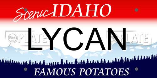 LYCAN Idaho License Plate