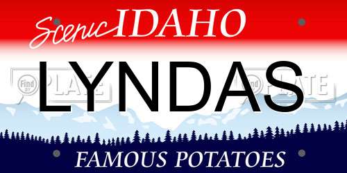 LYNDAS Idaho License Plate