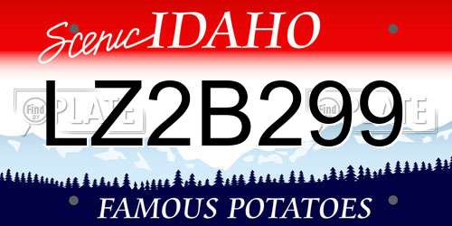 LZ2B299 Idaho License Plate