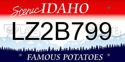 LZ2B799 Idaho License Plate