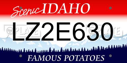 LZ2E630 Idaho License Plate