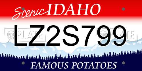 LZ2S799 Idaho License Plate