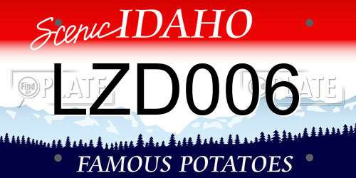 LZD006 Idaho License Plate