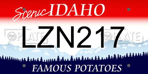 LZN217 Idaho License Plate