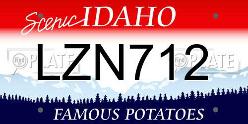 LZN712 Idaho License Plate