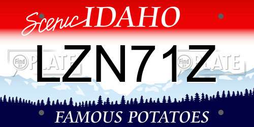 LZN71Z Idaho License Plate