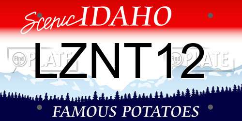 LZNT12 Idaho License Plate