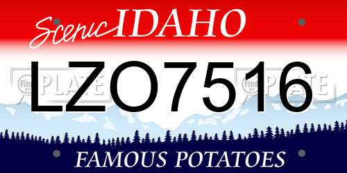 LZO7516 Idaho License Plate