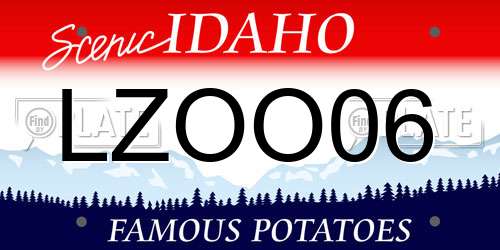 LZOO06 Idaho License Plate