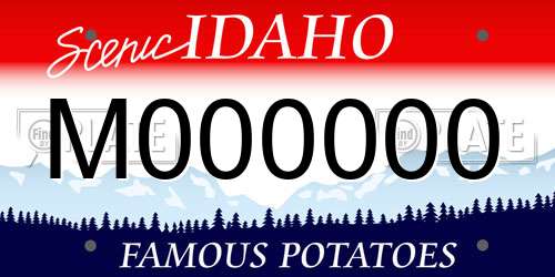 M000000 Idaho License Plate