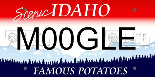 M00GLE Idaho License Plate