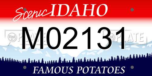 M02131 Idaho License Plate