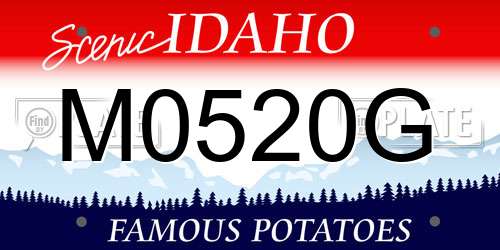 M0520G Idaho License Plate