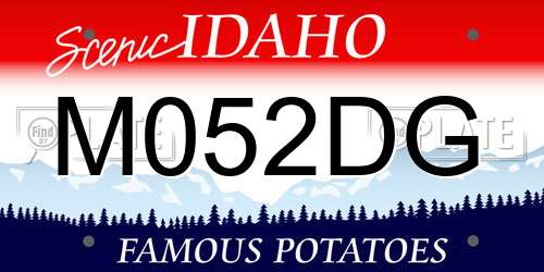 M052DG Idaho License Plate