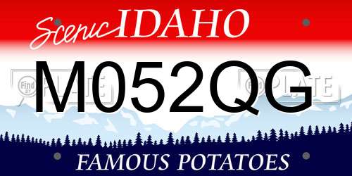 M052QG Idaho License Plate