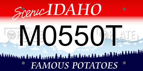 M0550T Idaho License Plate
