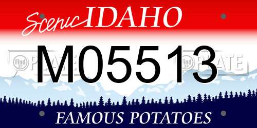 M05513 Idaho License Plate