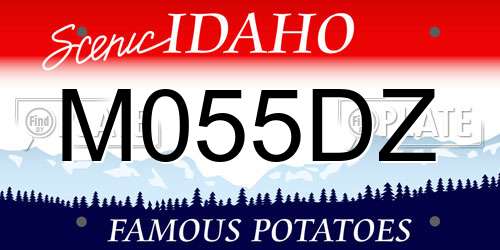 M055DZ Idaho License Plate