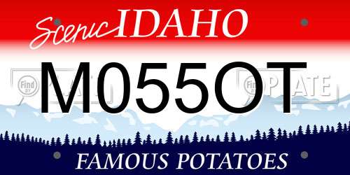 M055OT Idaho License Plate