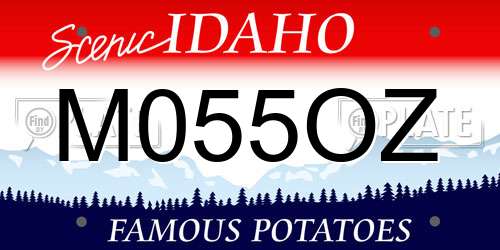 M055OZ Idaho License Plate