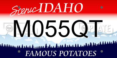M055QT Idaho License Plate