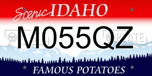 M055QZ Idaho License Plate