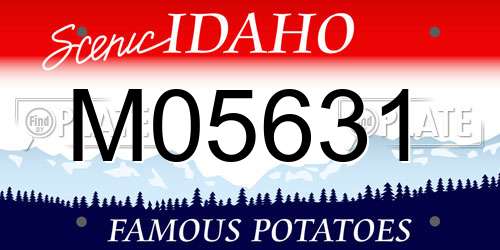 M05631 Idaho License Plate