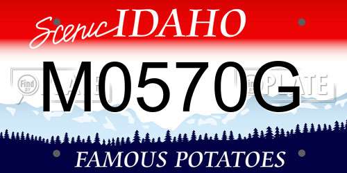 M0570G Idaho License Plate