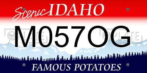 M057OG Idaho License Plate