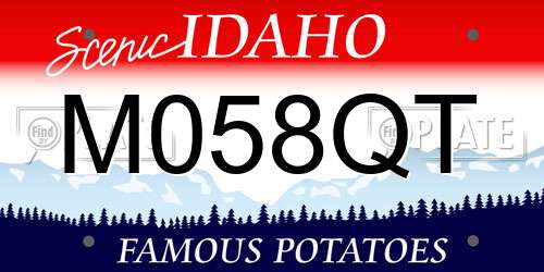 M058QT Idaho License Plate