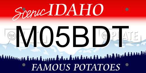 M05BDT Idaho License Plate