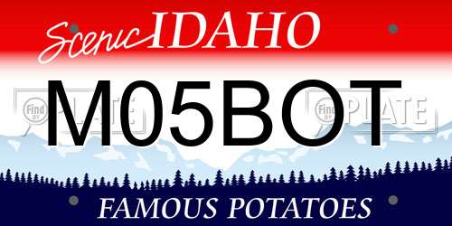 M05BOT Idaho License Plate