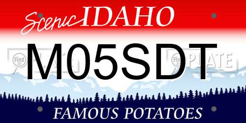 M05SDT Idaho License Plate