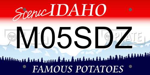 M05SDZ Idaho License Plate